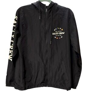 Salty Crew Hooded Windbreaker Jacket Sz S
